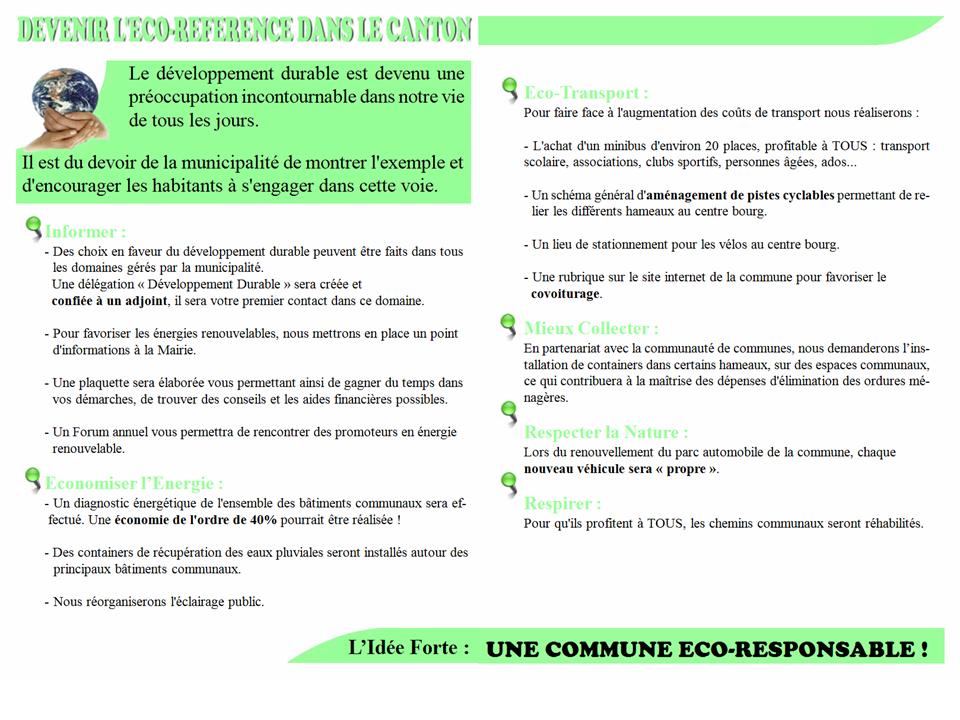 DEVENIR L'ECO-REFERENCE DANS LE CANTON